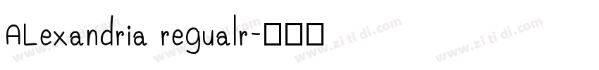 ALexandria regualr字体转换